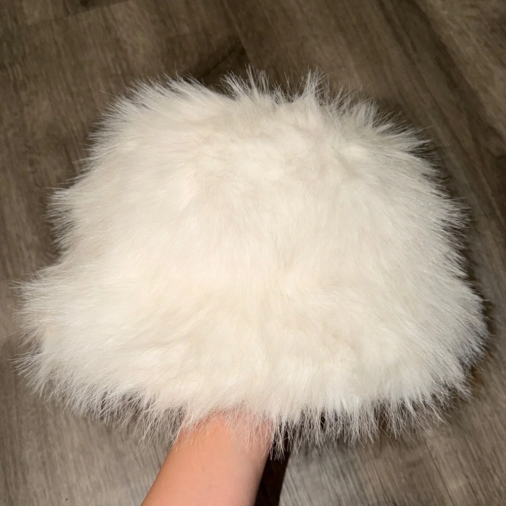 Free people X Unreal Fur ICE Queen Bucket hat